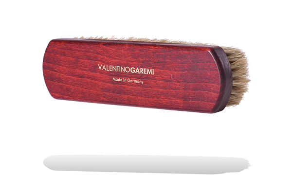 Shoe Shine Brush – Mahogany Dye Wood & Horse Hair by Valentino Garemi - valentinogaremi-usa