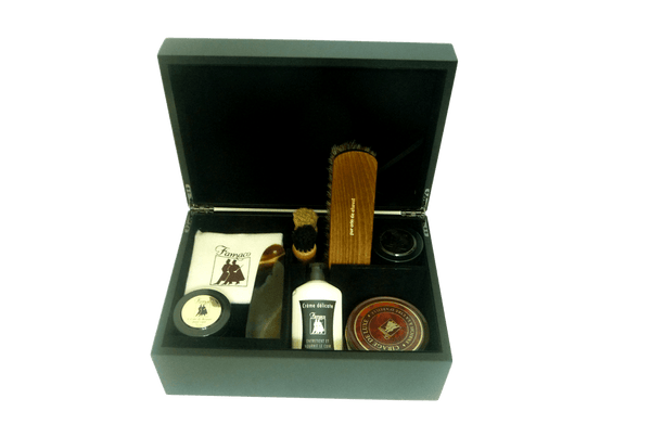 Luxury Shoe Care Kit - Superb Gift Set - Monet Noir by Famaco - valentinogaremi-usa