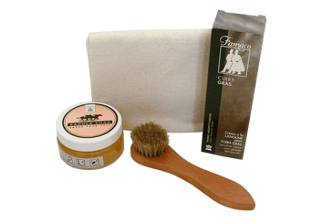 Oiled Leather Set – Garments Accessories & Shoe Care Kit by Famaco - valentinogaremi-usa
