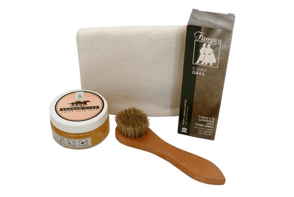 Oiled Leather Set – Garments Accessories & Shoe Care Kit by Famaco - valentinogaremi-usa