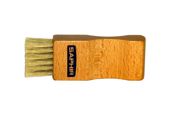 Saphir Applicator Brush for Shoe Cream - Horsehair Glass Jar Dauber - valentinogaremi-usa