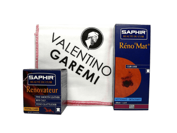 Saphir Rejuvenating Leather Care Set - Clean & Condition Effective Kit - valentinogaremi-usa