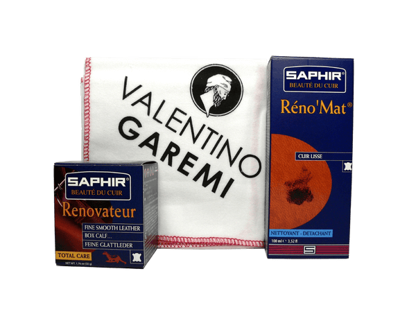 Saphir Rejuvenating Leather Care Set - Clean & Condition Effective Kit - valentinogaremi-usa