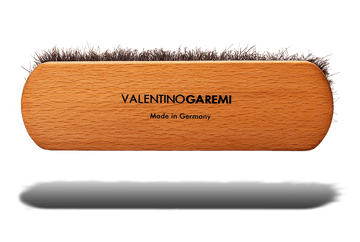Shoe Shine Brush – Long Shaft Slotted Horsehair by Valentino Garemi - valentinogaremi-usa