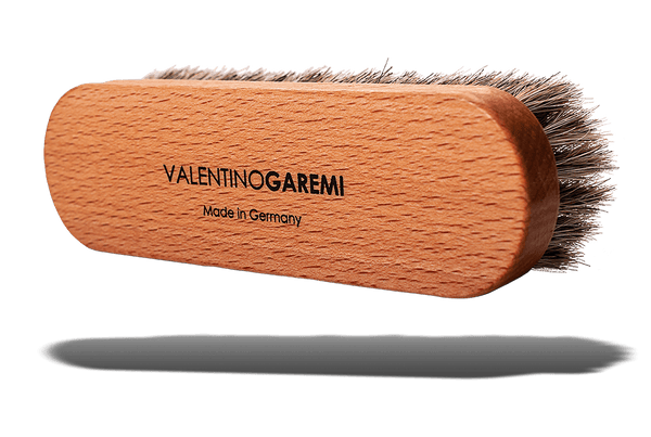 Travel Shine Shoe Brush - Wood Frame & Horsehair by Valentino Garemi - valentinogaremi-usa