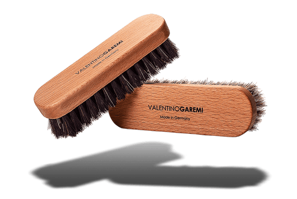 Travel Shine Shoe Brush - Wood Frame & Horsehair by Valentino Garemi - valentinogaremi-usa