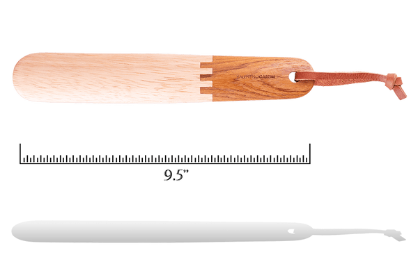 Shoehorn - Crafted Mix Indian Teakwood & Beechwood by Valentino Garemi - valentinogaremi-usa