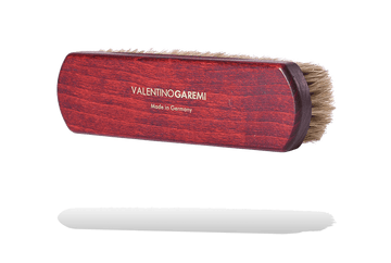 Shoe Shine Brush – Mahogany Dye Wood & Horse Hair by Valentino Garemi - valentinogaremi-usa
