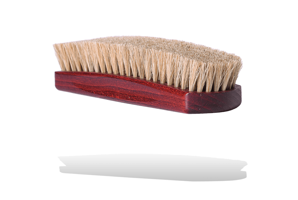Shoe Shine Brush – Mahogany Dye Wood & Horse Hair by Valentino Garemi