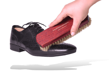 Shoe Shine Brush – Mahogany Dye Wood & Horse Hair by Valentino Garemi - valentinogaremi-usa