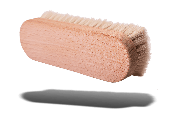 Travel Shoe Shine Brush – Classic Soft Goat Hair by Valentino Garemi - valentinogaremi-usa
