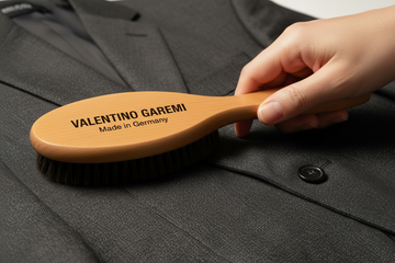 Boar Bristle Clothes Brush – Lint, Pet Hair & Garment Care | Made in Germany - valentinogaremi-usa