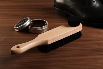 Combo Shoe Polish Brush and Cream Paste Applicator by Valentino Garemi - valentinogaremi-usa