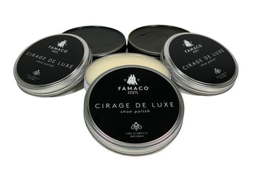 Shoe Polish Tin Deluxe - Beeswax Based Shine Paste by Famaco France - valentinogaremi-usa