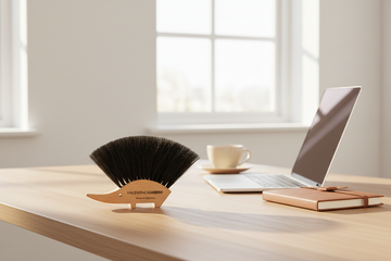 Valentino Garemi Horsehair Dust and Table Brush – Hedgehog Shape - valentinogaremi-usa