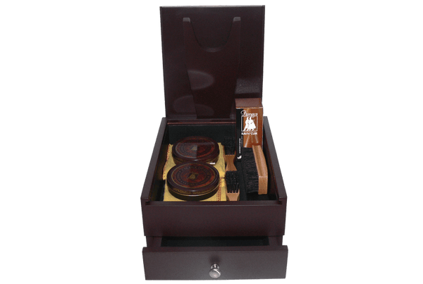 Shoe Shine Kit - Men Ideal Gift Set - Pied Valet Box by Famaco Paris - valentinogaremi-usa