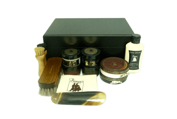 Luxury Shoe Care Kit - Superb Gift Set - Monet Noir by Famaco - valentinogaremi-usa