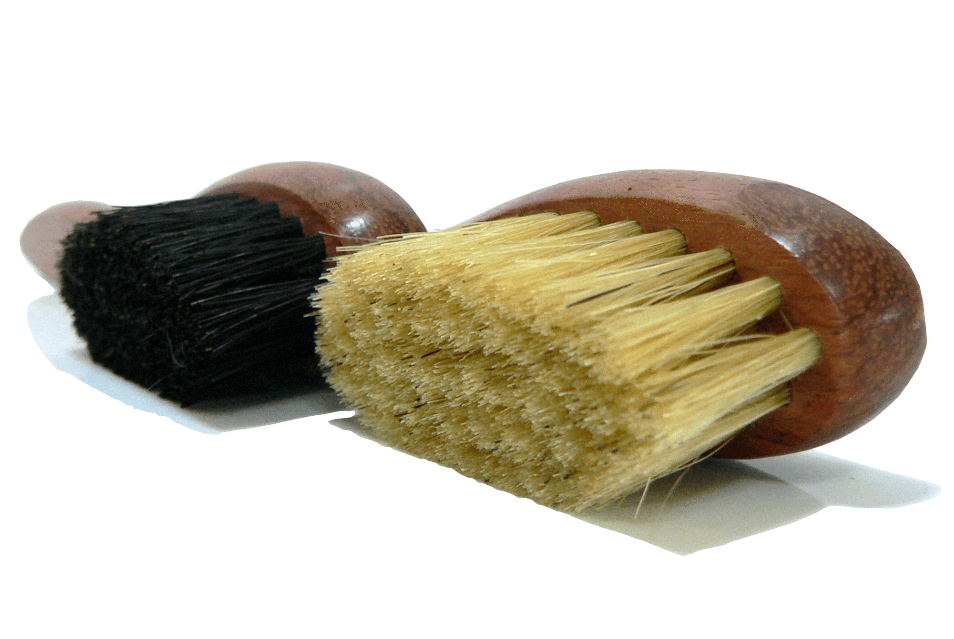 Shoe Polish Applicator Brush - Bubinga Wood & Boar Bristles by