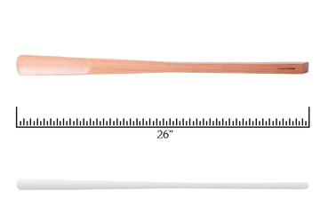 Shoe Horn 26" Long Handle - Real Hardwood & Holder by Valentino Garemi - valentinogaremi-usa