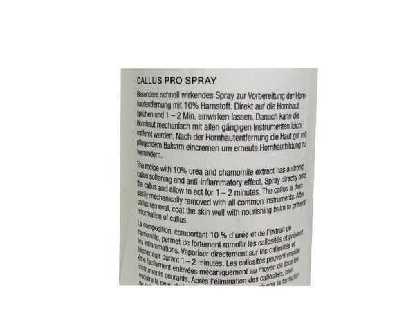 Callus Spray Pro - Thick Dry Skin - 10% Urea by Yards Camillen Germany - valentinogaremi-usa