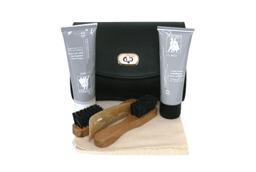 Travel Shoe Care Kit - Superb Leather Gift Case by Famaco France - valentinogaremi-usa