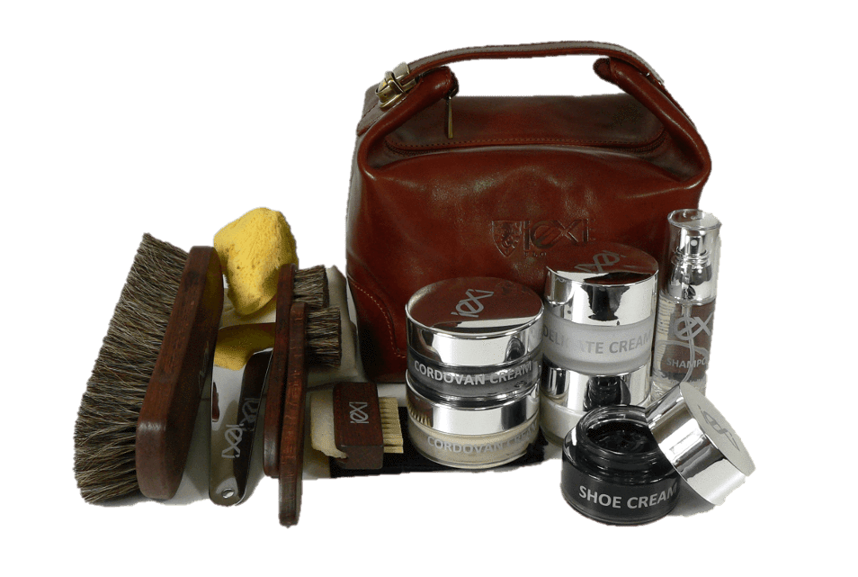 Luxury Shoe Shine Kit Ultimate Gift Leather Care Set by IEXI Italy