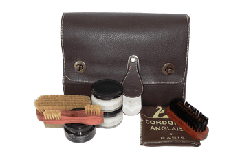 Travel Shoe Shine Kit - Luxury Shoe Care Set - Nomad by La Cordonnerie Anglaise France - valentinogaremi-usa