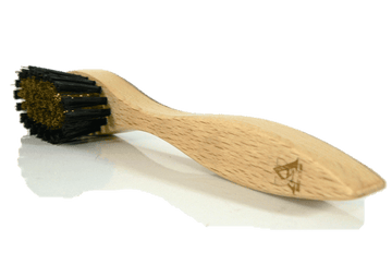 Suede Cleaning Brush - Brass/Boar Mix Bristles by Abbeyhorn - valentinogaremi-usa