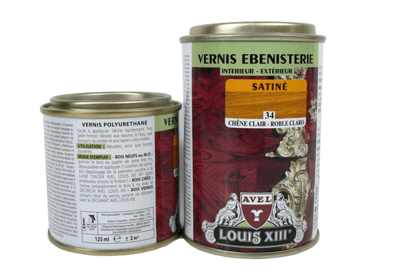 Vernis bois satiné 125 ml Avel Louis XIII - Chêne foncé de Vernis